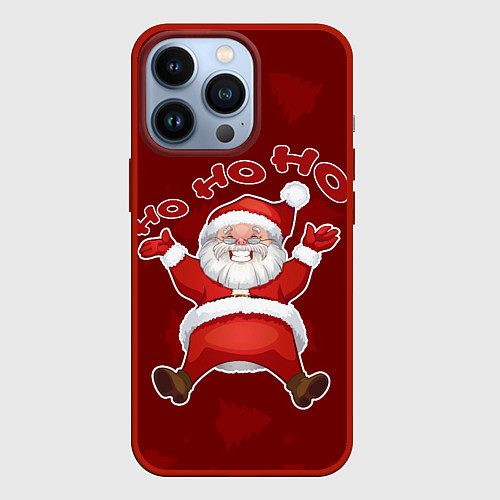 Чехол iPhone 13 Pro Санта - Хо-хо-хо / 3D-Красный – фото 1