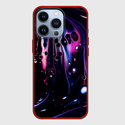 Чехол для iPhone 13 Pro Фиолетовая вода и краски, цвет: 3D-красный