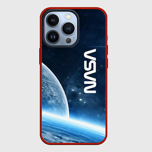 Чехол iPhone 13 Pro Космическое пространство - NASA / 3D-Красный – фото 1