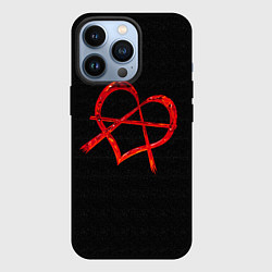 Чехол для iPhone 13 Pro Сердце анархиста, цвет: 3D-черный