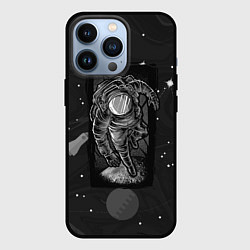 Чехол для iPhone 13 Pro Объемный космонавт, цвет: 3D-черный