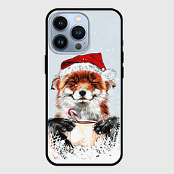 Чехол для iPhone 13 Pro Merry Christmas foxy, цвет: 3D-черный