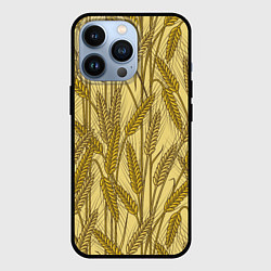 Чехол для iPhone 13 Pro Винтажные колоски пшеницы, цвет: 3D-черный