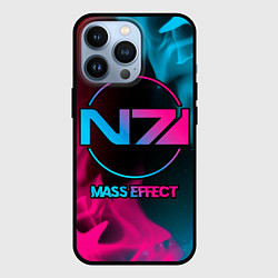 Чехол для iPhone 13 Pro Mass Effect - neon gradient, цвет: 3D-черный