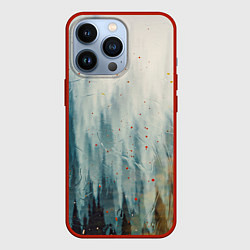 Чехол для iPhone 13 Pro Абстрактные водянистые паттерны и краски, цвет: 3D-красный