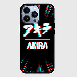 Чехол для iPhone 13 Pro Символ Akira в стиле glitch на темном фоне, цвет: 3D-черный