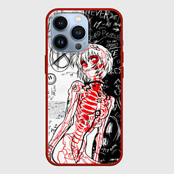 Чехол для iPhone 13 Pro Рей Аянами - dead inside mood, цвет: 3D-красный