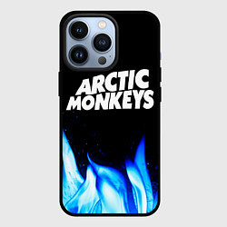 Чехол для iPhone 13 Pro Arctic Monkeys blue fire, цвет: 3D-черный