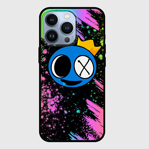 Чехол iPhone 13 Pro Rainbow Friends: Blue / 3D-Черный – фото 1