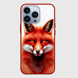 Чехол для iPhone 13 Pro Пламенный лис, цвет: 3D-красный