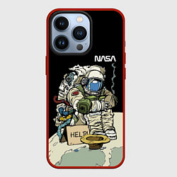 Чехол для iPhone 13 Pro NASA - Help! Astronaut - Joke, цвет: 3D-красный