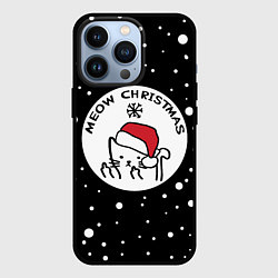 Чехол для iPhone 13 Pro Meow Christmas, цвет: 3D-черный
