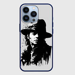Чехол для iPhone 13 Pro Майкл Джексон - рисунок, цвет: 3D-тёмно-синий