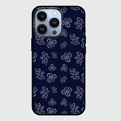 Чехол для iPhone 13 Pro Узор абстракт, цвет: 3D-черный