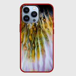 Чехол для iPhone 13 Pro Красочные абстрактные волны и линии, цвет: 3D-красный