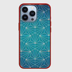 Чехол для iPhone 13 Pro Геометрические фигуры - паттерн, цвет: 3D-красный