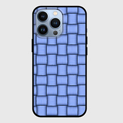 Чехол для iPhone 13 Pro Фиолетовое ленточное плетение, цвет: 3D-черный