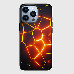 Чехол для iPhone 13 Pro Огненные трещины, цвет: 3D-черный