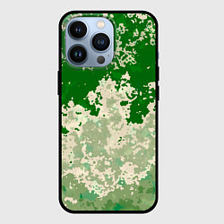 Чехол для iPhone 13 Pro Абстракция в зелёных тонах, цвет: 3D-черный