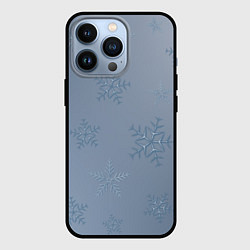 Чехол для iPhone 13 Pro Серый снег, цвет: 3D-черный
