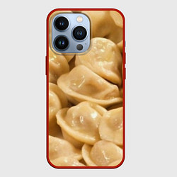 Чехол для iPhone 13 Pro Пельмени, цвет: 3D-красный