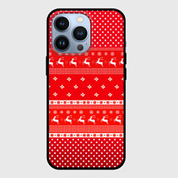 Чехол для iPhone 13 Pro Праздничный красный свитер, цвет: 3D-черный