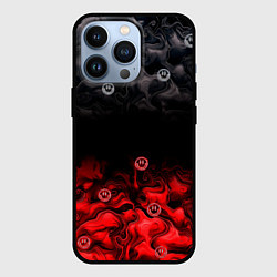 Чехол для iPhone 13 Pro Генезис абстракция и смайлы, цвет: 3D-черный