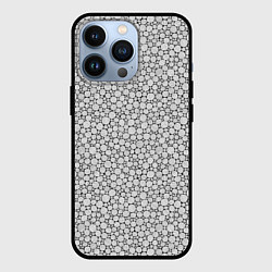 Чехол для iPhone 13 Pro Круги штрихованные, цвет: 3D-черный