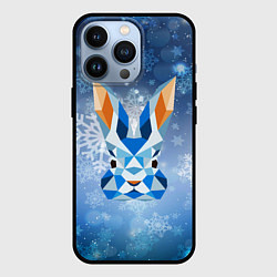 Чехол iPhone 13 Pro Синий абстрактный кролик