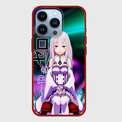 Чехол для iPhone 13 Pro Re: Zero - Emilia, цвет: 3D-красный