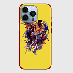 Чехол для iPhone 13 Pro Бразильский футболист Пеле 10, цвет: 3D-красный