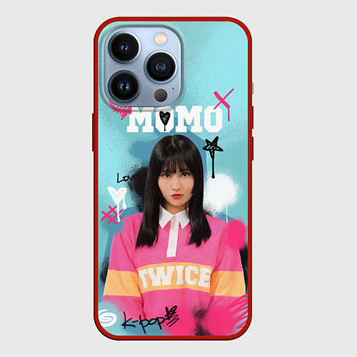 Чехол iPhone 13 Pro K - pop Momo / 3D-Красный – фото 1
