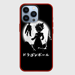Чехол для iPhone 13 Pro Dragon Ball Гоку при луне, цвет: 3D-красный