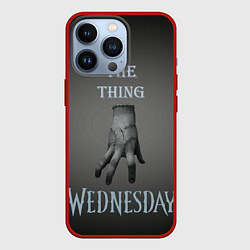 Чехол для iPhone 13 Pro Вещь Уэнсдей Аддамс, градиент, цвет: 3D-красный