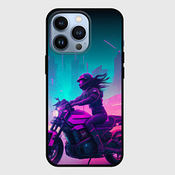 Чехол для iPhone 13 Pro Cyberpunk moto, цвет: 3D-черный