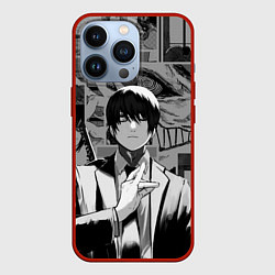 Чехол для iPhone 13 Pro Аки Хаякава - страницы манги, цвет: 3D-красный