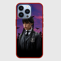 Чехол для iPhone 13 Pro Wednesday Addams, цвет: 3D-красный