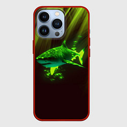Чехол для iPhone 13 Pro Хищная акула, цвет: 3D-красный