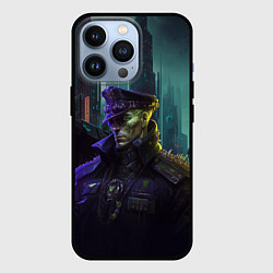 Чехол iPhone 13 Pro Генерал в киберпанк