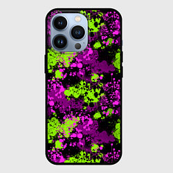 Чехол для iPhone 13 Pro Брызги и кляксы, цвет: 3D-черный