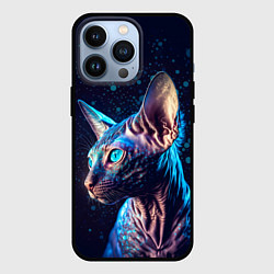 Чехол для iPhone 13 Pro Кот сфинкс и искорки, цвет: 3D-черный
