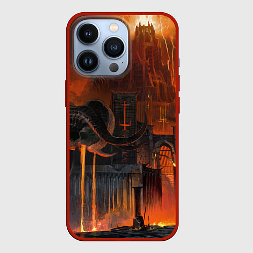 Чехол iPhone 13 Pro Замок в аду / 3D-Красный – фото 1