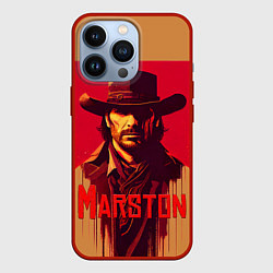 Чехол для iPhone 13 Pro John Marston poster, цвет: 3D-красный