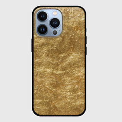 Чехол для iPhone 13 Pro Металлический золотой фон, цвет: 3D-черный