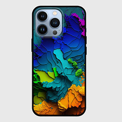 Чехол для iPhone 13 Pro Взрыв красок, цвет: 3D-черный