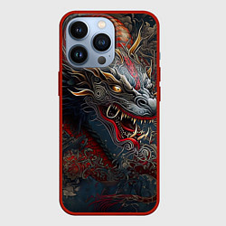 Чехол для iPhone 13 Pro Дракон Irezumi, цвет: 3D-красный