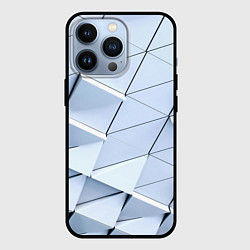 Чехол для iPhone 13 Pro Metalic triangle stiil, цвет: 3D-черный