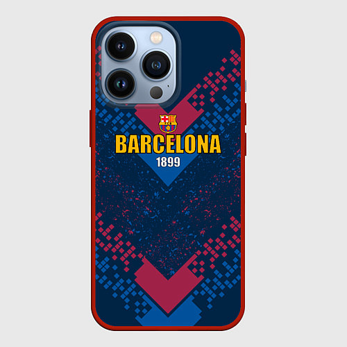 Чехол iPhone 13 Pro Футбольные гранды барселона / 3D-Красный – фото 1