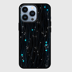 Чехол для iPhone 13 Pro Волнистые космические блики, цвет: 3D-черный