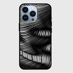 Чехол для iPhone 13 Pro Оптические волны, цвет: 3D-черный